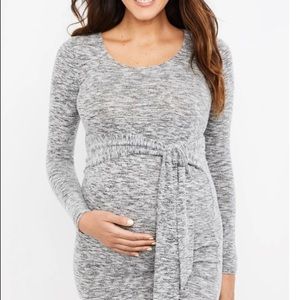 Maternity sweater dress